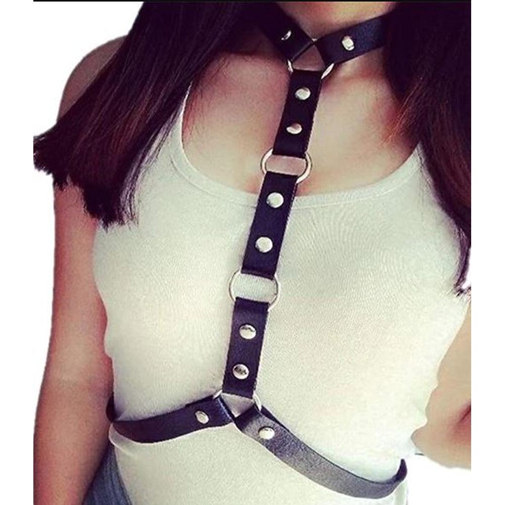 Zac's Alter Ego - Neck and chest Harnas - Zwart/Zilverkleurig